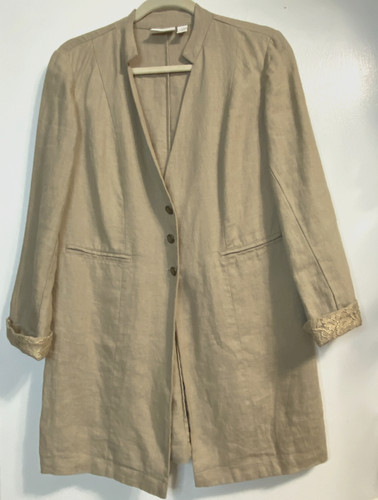 Chicos linen tunic jacket 0 - chicos,