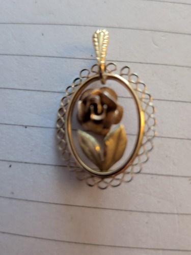 Krementz flower pendant - flower,