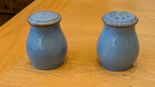 Salt pepper pots - salt, denby