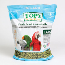 TOP'S OUTSTANDING LARGE PELLETS NATURAL ORGANIC PARROT FOOD MACAWS COCKATOOS 4LB