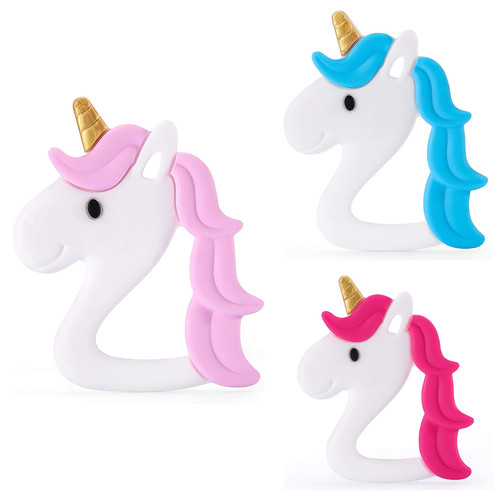 Unicorn baby teething toy hand - unicorn,
