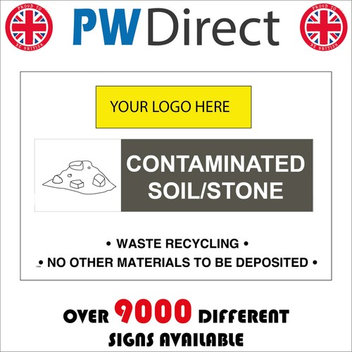 Sign contaminated soil stone - sign,