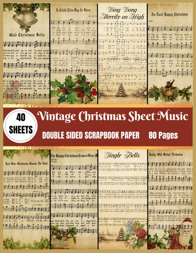 Vintage christmas sheet music - vintage,