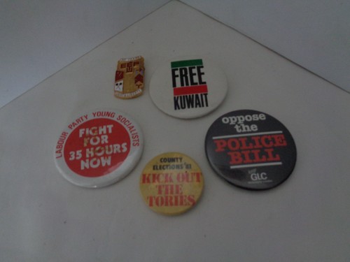 Job lot political badges
