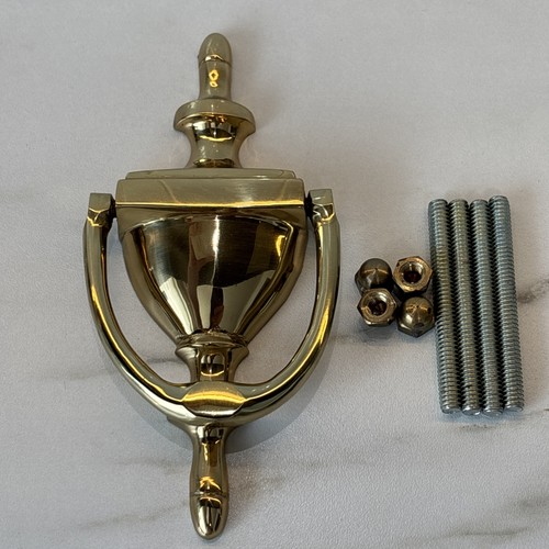 Brass vintage door knocker - brass,