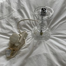 Waterford Crystal Table Lamp, Hurricane, Cut Glass Crystal