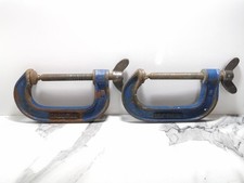 A PAIR OF RECORD NO. 4 G CLAMPS CARPENTRY JOINERY WORKSHOP TOOLS REF3991