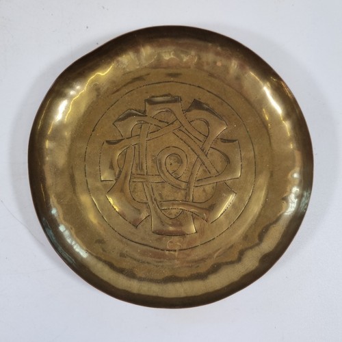Antique brass art nouveau - nouveau, dish