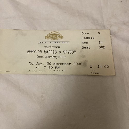 Emmylou harris concert - emmylou, ticket-