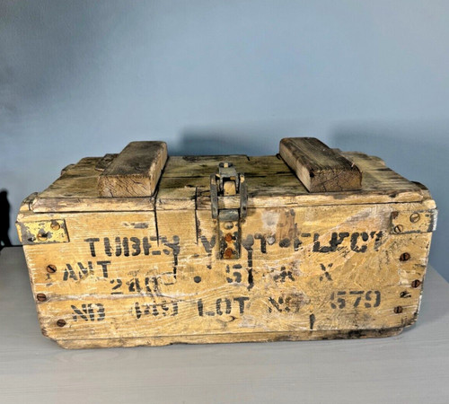 Wooden ammo box case - wooden,