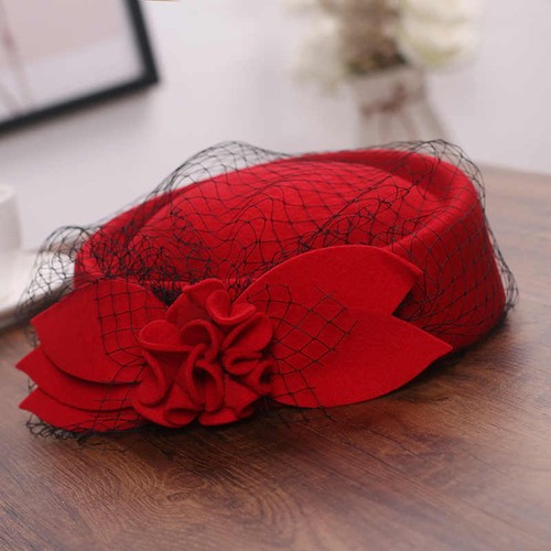 Vintage pillbox hat solid - pillbox,