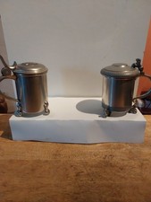 TWo PEWTER LIDDED Containers