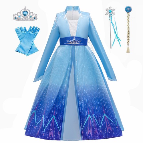 Girls elsa fancy dress costume - dress,