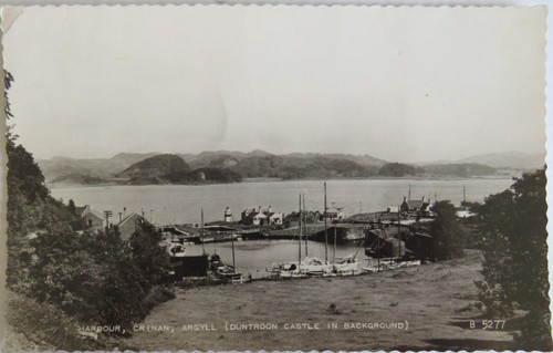 Vintage postcard harbour - vintage,