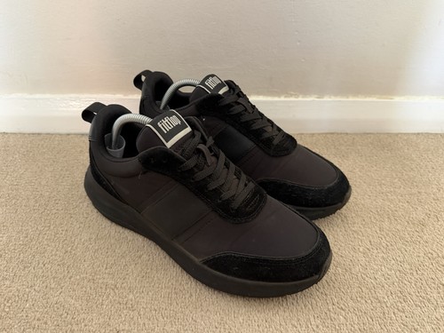 Fitflop black lace trainers - fitflop,