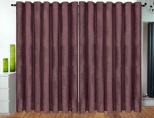 Mauve Chenille Eyelet Curtains