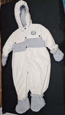 Childs (18 Month) Padded Snow/Romper Suit By Michael De Leon. White. (Pre-owned)