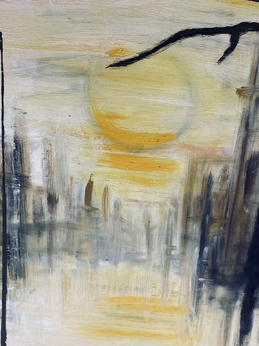 Mcm abstract original painting - abstract,