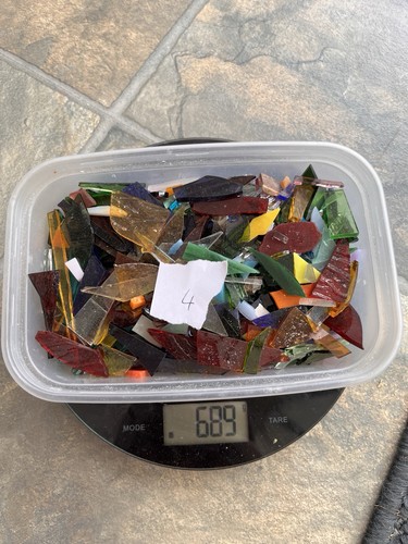 Stained glass offcuts - stained, mosaic