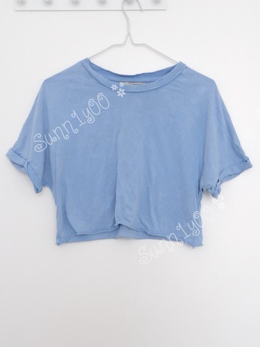 Pull bear blue crop top - bear,