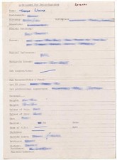 Sparks Trevor White Hand Filled Questionnaire 'Bravo' Magazine 1974