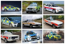 POLICE CAR POSTERS - LOTS OF SIZES - FRAMED & LAMINATED OPTION b