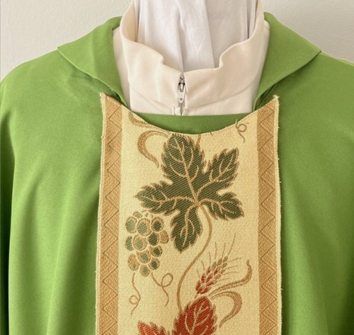 Green chasuble with italian - chasuble,