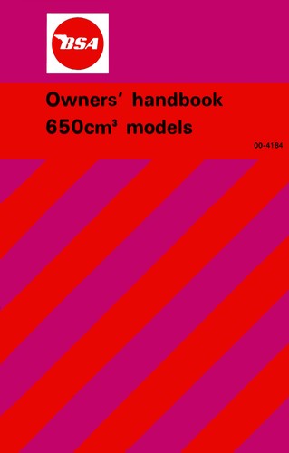 Bsa a65 motorcycle manual - a65,