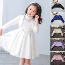 Girl Satin Bolero Jacket Open