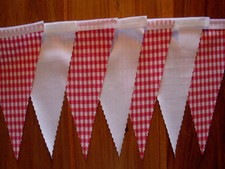 Red & White Gingham Fabric
