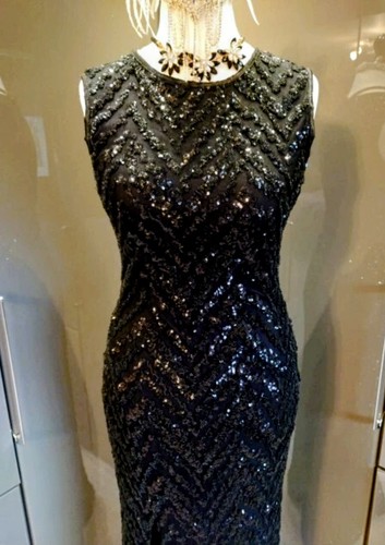 Quiz black sequin long dress - quiz,