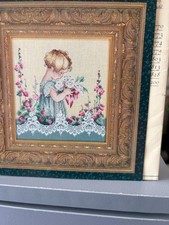 lavender & lace cross stitch