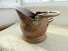 Copper Coal Scuttle Handles Fireside Size 11" x 11"