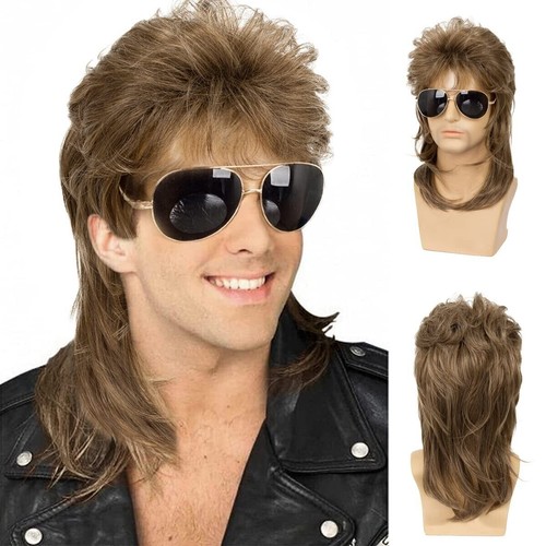Men black brown mullet - men,