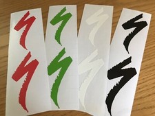 2x Specialized "S" Sticker  Decal  Logo die cut vinyl Bike MTB Downhill Car VAN