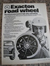 EXACTON ROAD WHEEL LIGHT ALLOY ROAD WHEELS CAMMELL LAIRD 1969 ADVERT A4 FILE 38