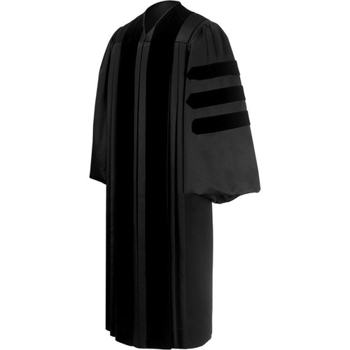 Deluxe black clergy robe - clergy,