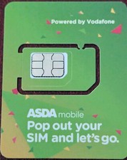 ASDA Mobile UK SIM Card +44 🇬🇧  Vodafone UK Network MVNO SIM 🇬🇧