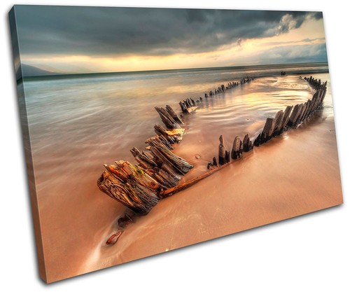 Beach boatwreck sunset - beach,