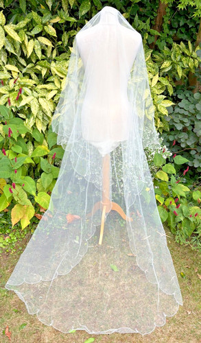 Vintage wedding veil ivory - vintage,