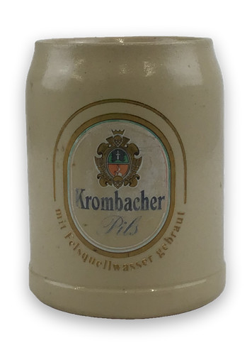 Krombacher pils beer - pils, mug