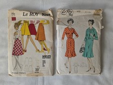 Vintage Ladies Dressmakers Patterns "Le Roy" X2 1960s skirt, dress & jacket
