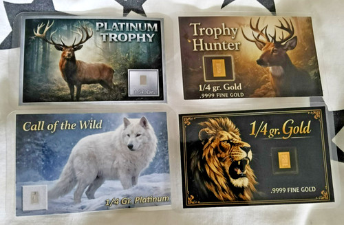Gold bar coin cards - 2, x
