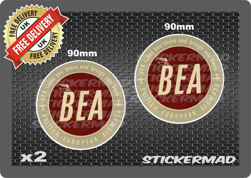 Bea airways old - bea, stickers