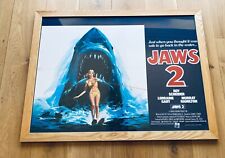 Original 1978 Jaws 2 Landscape UK poster Very Rare professionally Framed