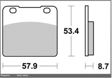 Front brake pads semi metal - 2,