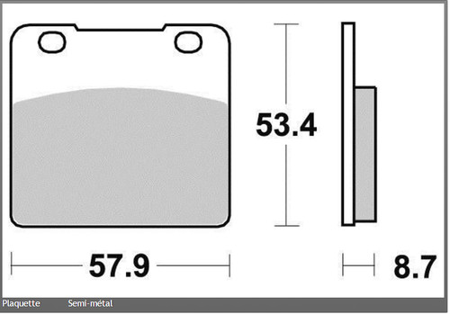 Front brake pads semi metal - 2,