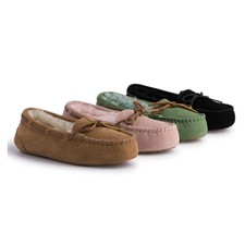 Aus Wooli Australia Australia Womens Stylish Sheepskin Lace Moccasin