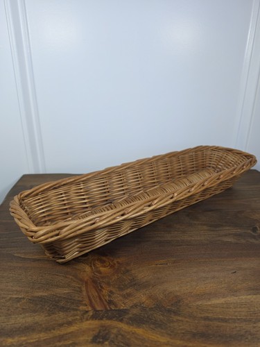 Vintage woven wicker baguette - vintage,