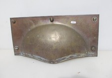 Antique Brass & Cast Iron Fire Hood Canopy Vintage Old Victorian Hammered